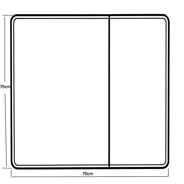 Дзеркальна шафка Mixxus Premium Olivary CM01-70x70x13 з LED Touch, димером, регулятором яскравості (MI8295)