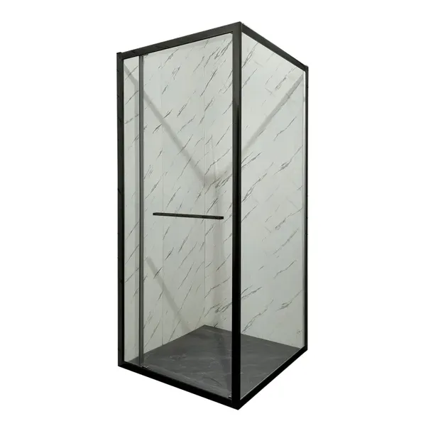 Душова кабіна без піддону Mixxus Premium Quadro SC01-90x90x195-TR Black прозоре скло 6мм (MI8292)