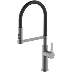 Змішувач для кухні MIXXUS PREMIUM PULL 017 GRAPHITE REFL.BLACK (Кол.графіт+силік.вилив чор.) (MI8278)
