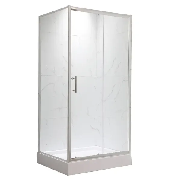 Душова кабіна з низьким піддоном Mixxus HARD SCT01-100x90x198-TR CHROME прозоре скло 5мм NEW (в 2 ящ) (MI8368)