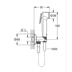 Готовий комплект для гігієнічного душу з Tempesta-F Grohe Essence (UA111197000)