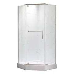 Душова кабіна з низьким піддоном Mixxus LINES SCT01-90x90x198-TR CHROME прозоре скло 6мм NEW (в 2 ящ) (MI8370)