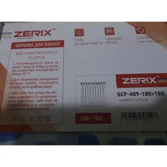 Шторка для ванної Zerix SCP-009-180x180 з PEVA (поліетиленвінілацетату) (Візерунок "Бризки" сині) (ZX6082)