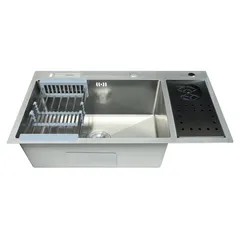 Мийка Zerix ZH8245-SET-08 Micro Decor SS Color з нержавіючої сталі (колір нерж.) (ZM5593)