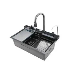 Мийка багатофункціональна Mixxus MH7546-SET-06 Micro Decor Graphite з вбудованим змішувачем з нерж.сталі (MI8414)