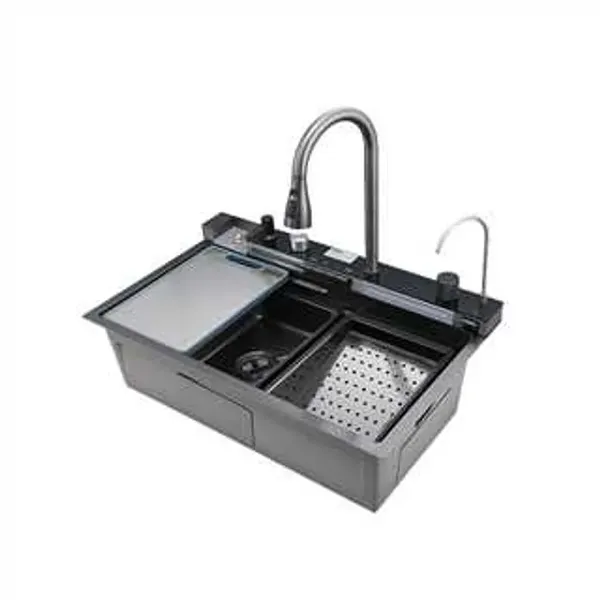 Мийка багатофункціональна Mixxus MH7546-SET-06 Micro Decor Graphite з вбудованим змішувачем з нерж.сталі (MI8414)