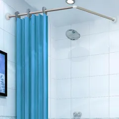 Штанга для шторки кутова Zerix CRS-A-80x80 80x80cm (нержавіюча сталь) (ZX6100)