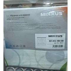 Шторка для ванної Mixxus SCT-015-180x180 з поліестеру (Візерунок "Круги") (AC3585)