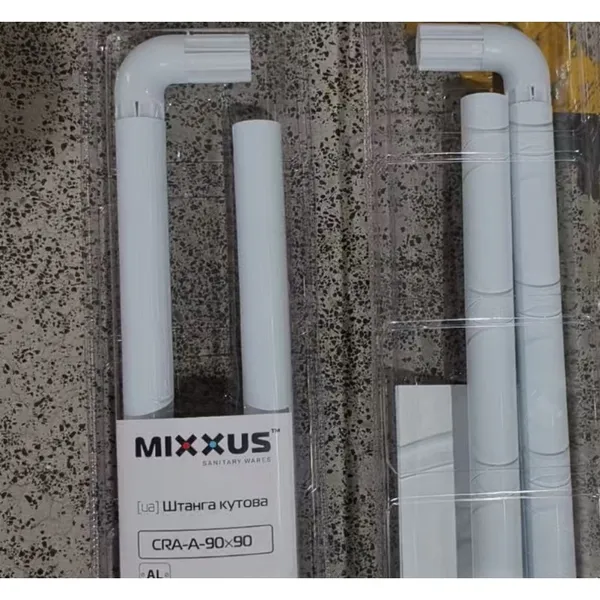 Штанга для шторки кутова Mixxus CRA-A-90x90 90x90cm (алюміній) (AC3591)