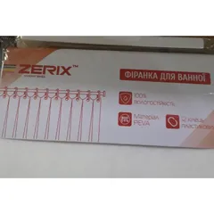 Шторка для ванної Zerix SCP-021-180x180 з PEVA (поліетиленвінілацетату) (Колір білий 3-Д) (ZX6094)
