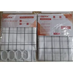 Шторка для ванної Zerix SCP-011-180x180 з PEVA (поліетиленвінілацетату) (Візерунок "Клітина" біла) (ZX6084)