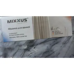 Шторка для ванної Mixxus SCT-009-180x180 з поліестеру (Візерунок "Мармур") (AC3579)