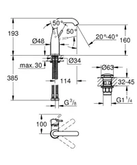 Змішувач для раковини Grohe Essence New (24181001)