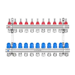 Колекторний блок з витратомірами та євроконусами Koer KR.1210-11 - 1"x11 WAYS (KR5273)