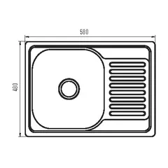 Мийка Zerix Z5848-08-180D (decor) (ZM5595)