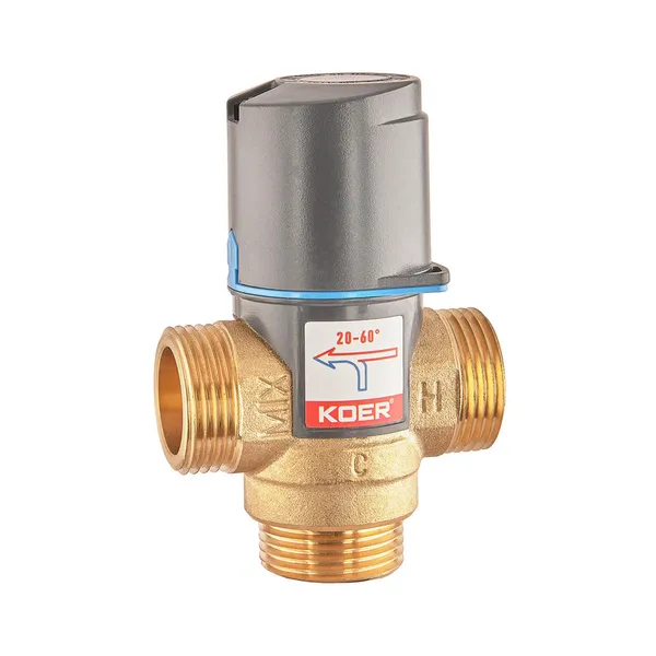 Клапан змішувальний термостатичний Koer KR.1268 - 1'' 20*C-60*C (KR5845)