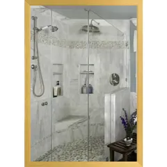 Дзеркало настінне Zerix FONTE MRZ09-60x85-Reverse GOLD прямокутне в золотій рамі (ZX6211)