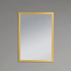 Дзеркало настінне Zerix FONTE MRZ09-60x85-Reverse GOLD прямокутне в золотій рамі (ZX6211)