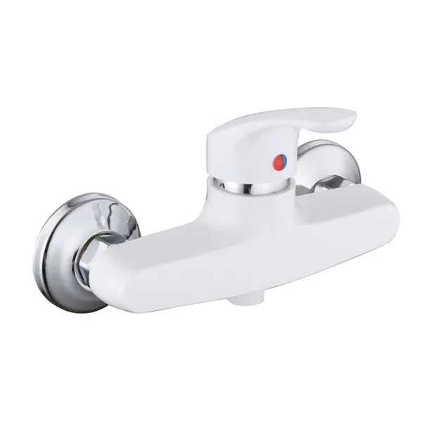 Змішувач для душа Plamix Fidel-003 SET White (з шлангом, лійкою та кронштейном) (PM0730)
