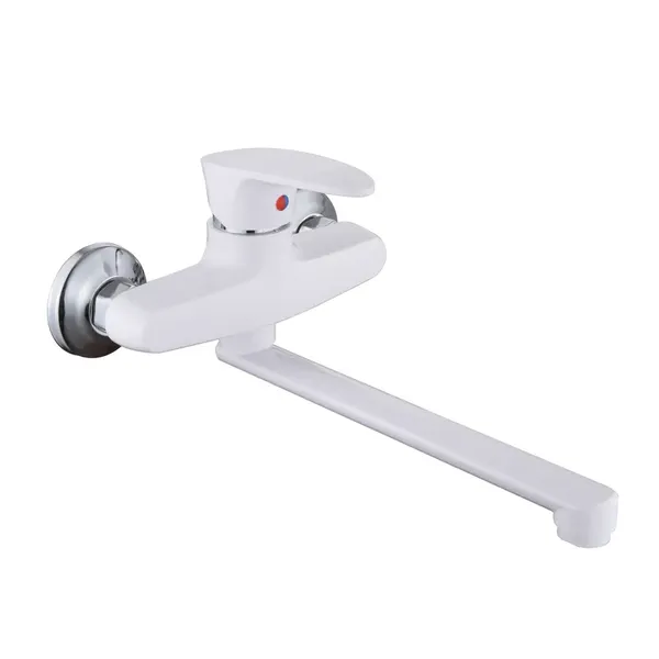 Змішувач для кухні настінний Plamix Cezar-005 White (PM0734)