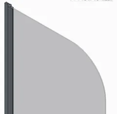 Шторки скляні на ванну розпашні Koer SR BS02-80x140-TR-12 прозоре скло 6мм, матове золото (KR5940)