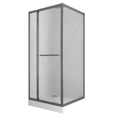 Душова кабіна з низьким піддоном Mixxus Style SCT01-90x90x200-TR Graphite прозоре скло 6мм (MI8432)
