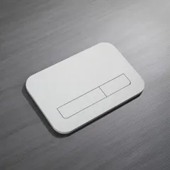 Панель змиву Koer KT-0609-03 240x160x7mm пластикова, кнопка лінійна (колір білий) (KR6129)