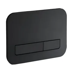 Панель змиву Koer KT-0609-05 240x160x7mm пластикова, кнопка лінійна (колір чорний матовий) (KR6131)
