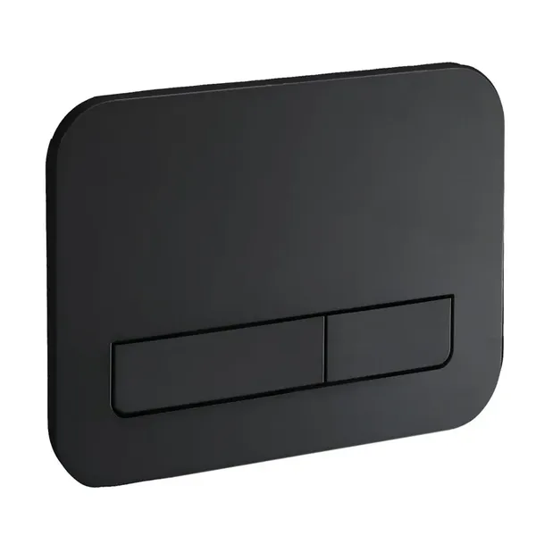 Панель змиву Koer KT-0609-05 240x160x7mm пластикова, кнопка лінійна (колір чорний матовий) (KR6131)