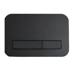 Панель змиву Koer KT-0609-05 240x160x7mm пластикова, кнопка лінійна (колір чорний матовий) (KR6131)
