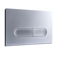 Панель змиву Koer KT-0608-14 240x160x10mm пластикова, кнопка закруглена (колір сатин) (KR6127)