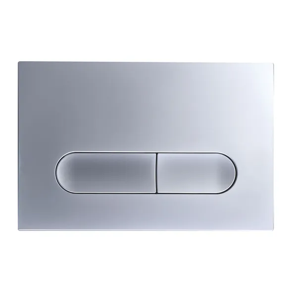 Панель змиву Koer KT-0608-14 240x160x10mm пластикова, кнопка закруглена (колір сатин) (KR6127)