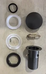 Донний клапан для раковини з переливом Zerix BV-09 GRAY 1 1/4" автоматичний Click-Clack (Колір графіт) (MY0415)