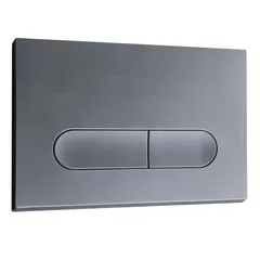 Панель змиву Koer KT-0608-07 240x160x10mm пластикова, кнопка закруглена (колір графіт) (KR6128)