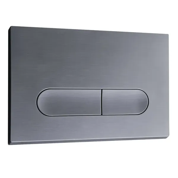 Панель змиву Koer KT-0608-07 240x160x10mm пластикова, кнопка закруглена (колір графіт) (KR6128)