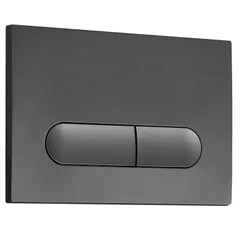 Панель змиву Koer KT-0608-07 240x160x10mm пластикова, кнопка закруглена (колір графіт) (KR6128)