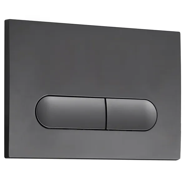 Панель змиву Koer KT-0608-07 240x160x10mm пластикова, кнопка закруглена (колір графіт) (KR6128)