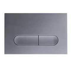 Панель змиву Koer KT-0608-07 240x160x10mm пластикова, кнопка закруглена (колір графіт) (KR6128)