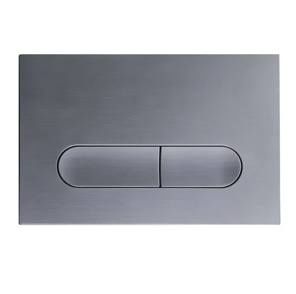 Панель змиву Koer KT-0608-07 240x160x10mm пластикова, кнопка закруглена (колір графіт) (KR6128)