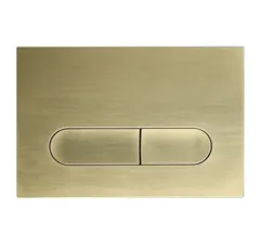 Панель змиву Koer KT-0608-12 240x160x10mm пластикова, кнопка закруглена (колір матове золото) (KR6126)