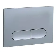 Панель змиву Koer KT-0608-01 240x160x10mm пластикова, кнопка закруглена (колір хром) (KR6124)