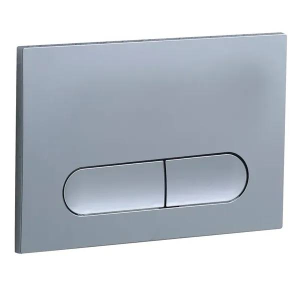 Панель змиву Koer KT-0608-01 240x160x10mm пластикова, кнопка закруглена (колір хром) (KR6124)