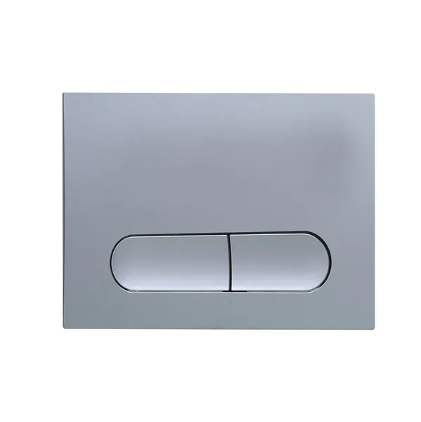 Панель змиву Koer KT-0608-01 240x160x10mm пластикова, кнопка закруглена (колір хром) (KR6124)