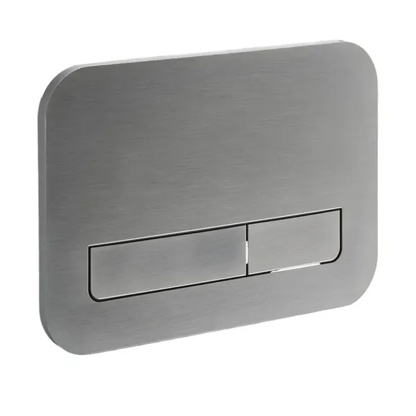 Панель змиву Koer KT-0609-07 240x160x7mm пластикова, кнопка лінійна (колір графіт) (KR6133)