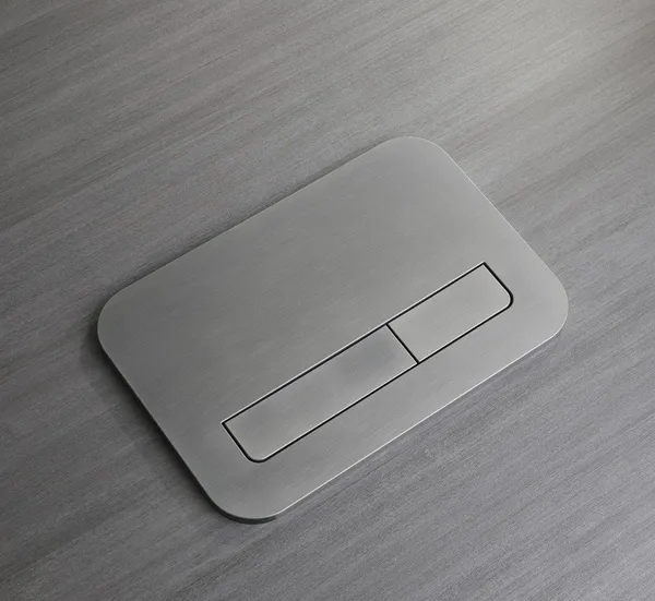 Панель змиву Koer KT-0609-07 240x160x7mm пластикова, кнопка лінійна (колір графіт) (KR6133)