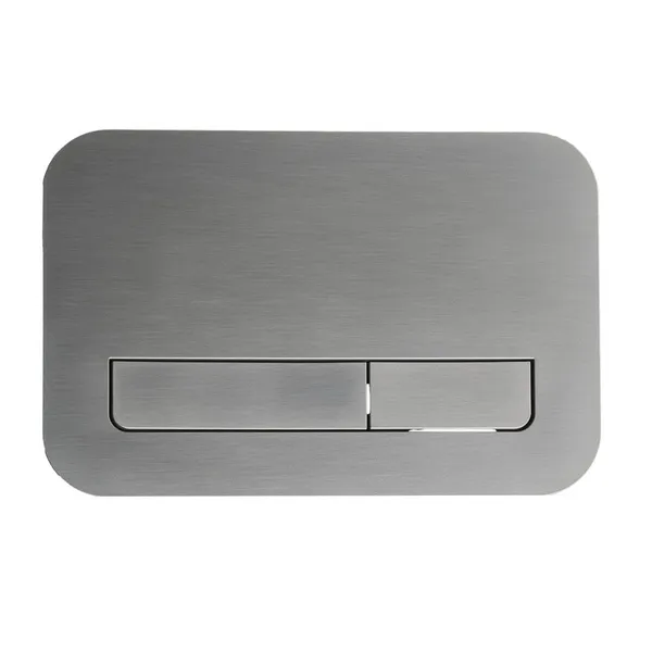 Панель змиву Koer KT-0609-07 240x160x7mm пластикова, кнопка лінійна (колір графіт) (KR6133)