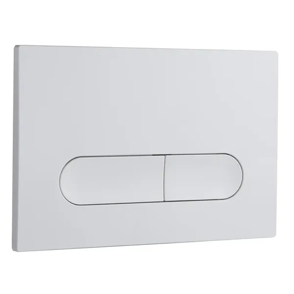 Панель змиву Koer KT-0608-03 240x160x10mm пластикова, кнопка закруглена (колір білий) (KR6123)