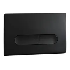 Панель змиву Koer KT-0608-05 240x160x10mm пластикова, кнопка закруглена (колір чорний матовий) (KR6125)