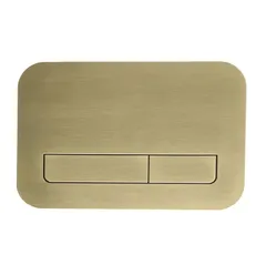 Панель змиву Koer KT-0609-12 240x160x7mm пластикова, кнопка лінійна (колір матове золото) (KR6132)