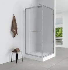 Душова кабіна з низьким піддоном Mixxus Style SCT01-90x90x200-TR Chrome прозоре скло 6мм (MI8433)